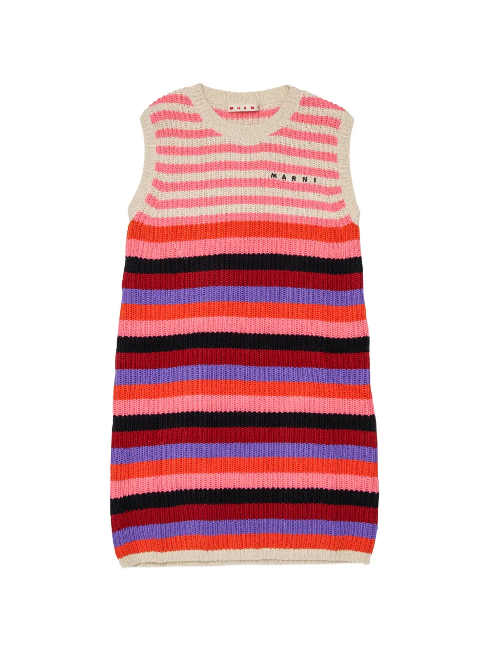Marni Kids striped sleeveless dress - Pink