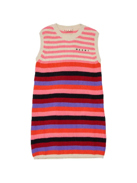 Marni Kids vestido sin mangas con motivo de rayas