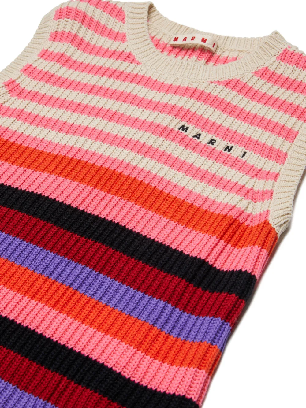 Marni Kids Gestreepte jurk Roze