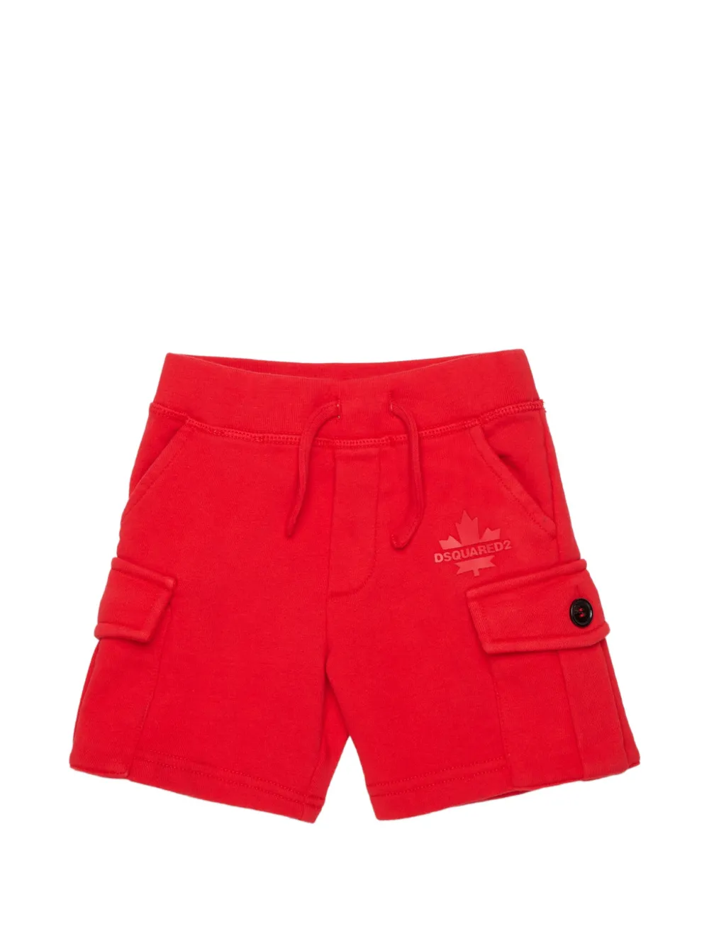 DSQUARED2 KIDS maple leaf cargo shorts - Rosso