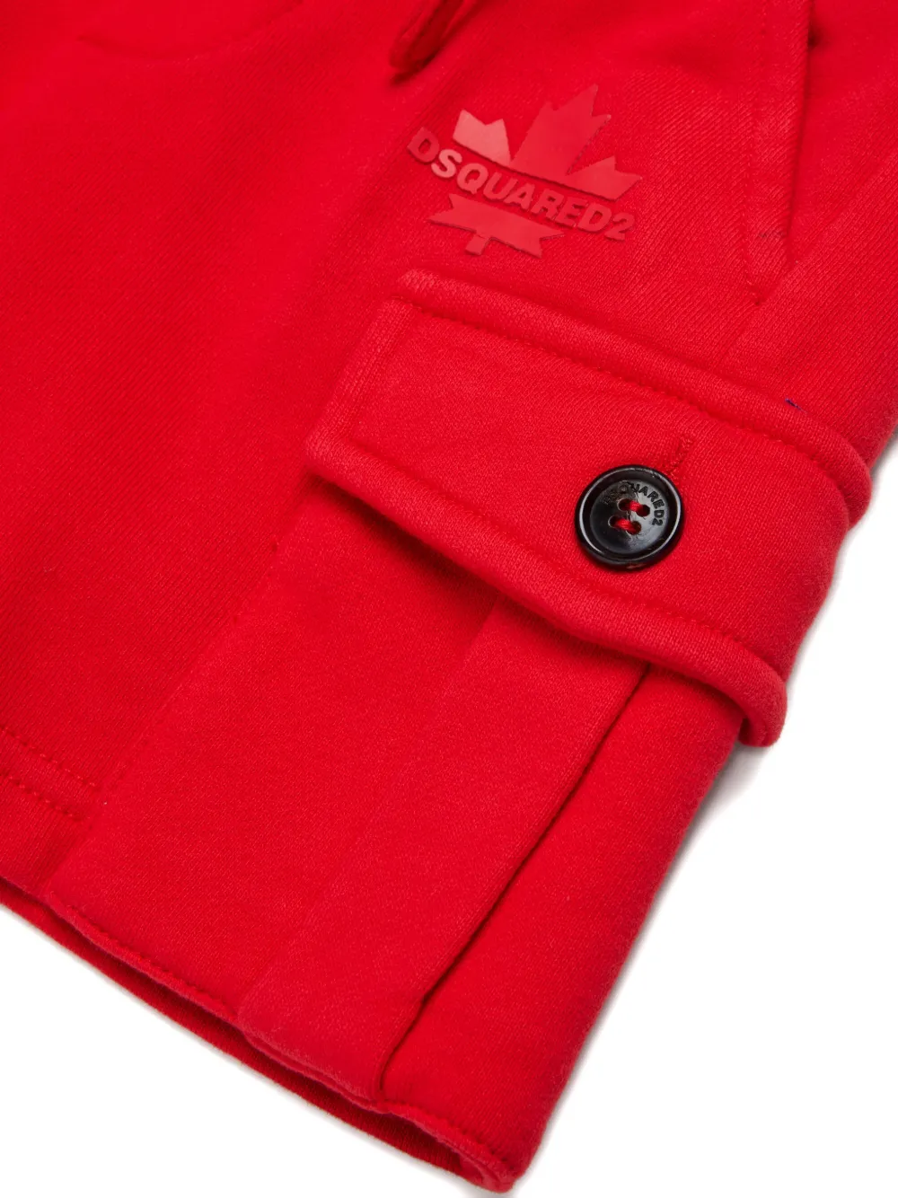 DSQUARED2 KIDS Cargo shorts met esdoornblad Rood