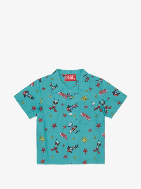 Diesel Kids patterned short-sleeve shirt