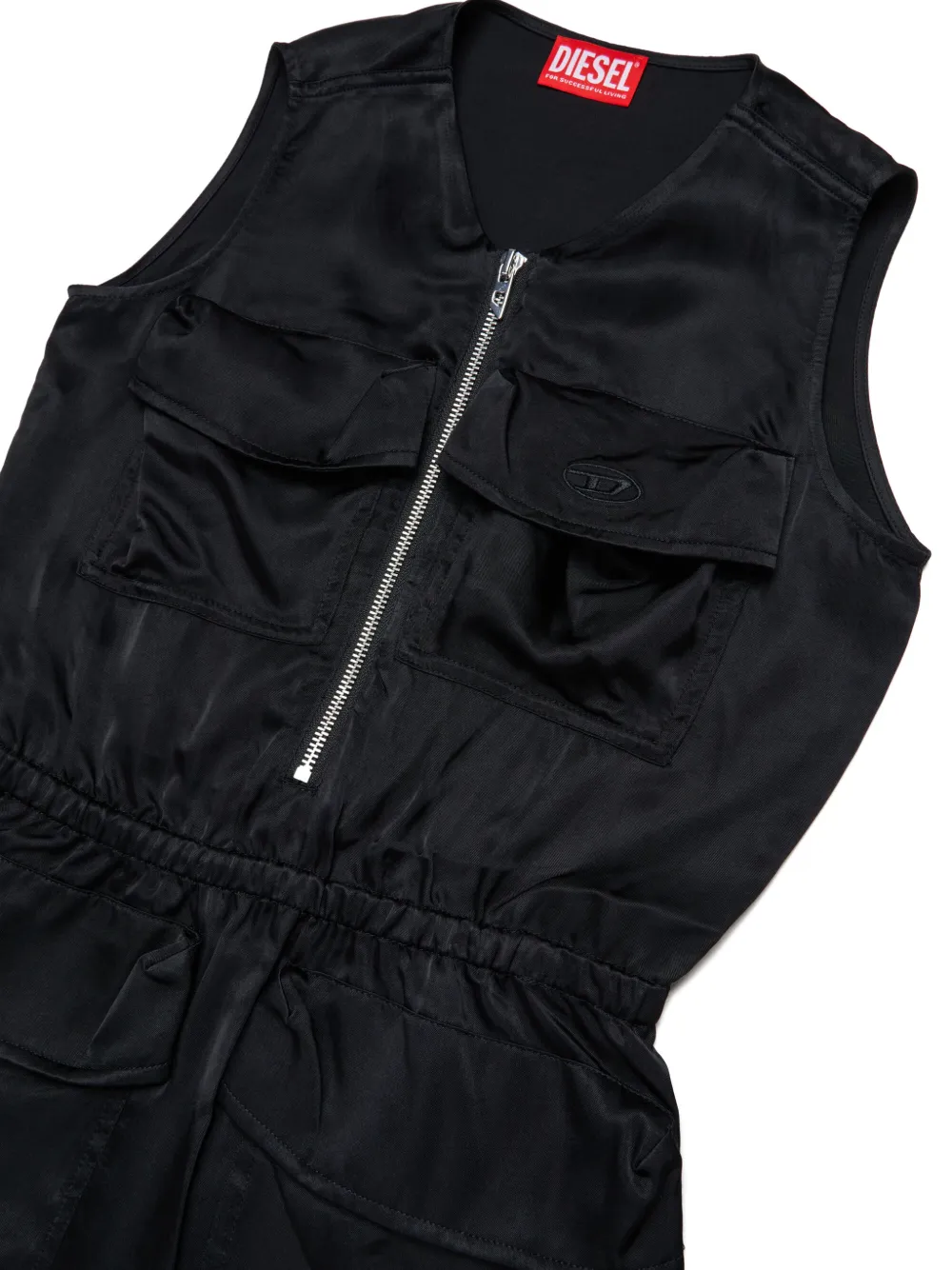 Diesel Kids Jurk met zak Zwart