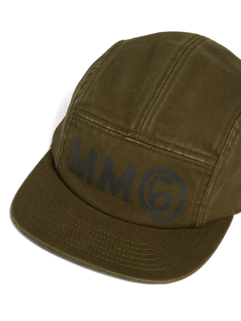 MM6 Maison Margiela Kids Honkbalpet met logoprint Groen