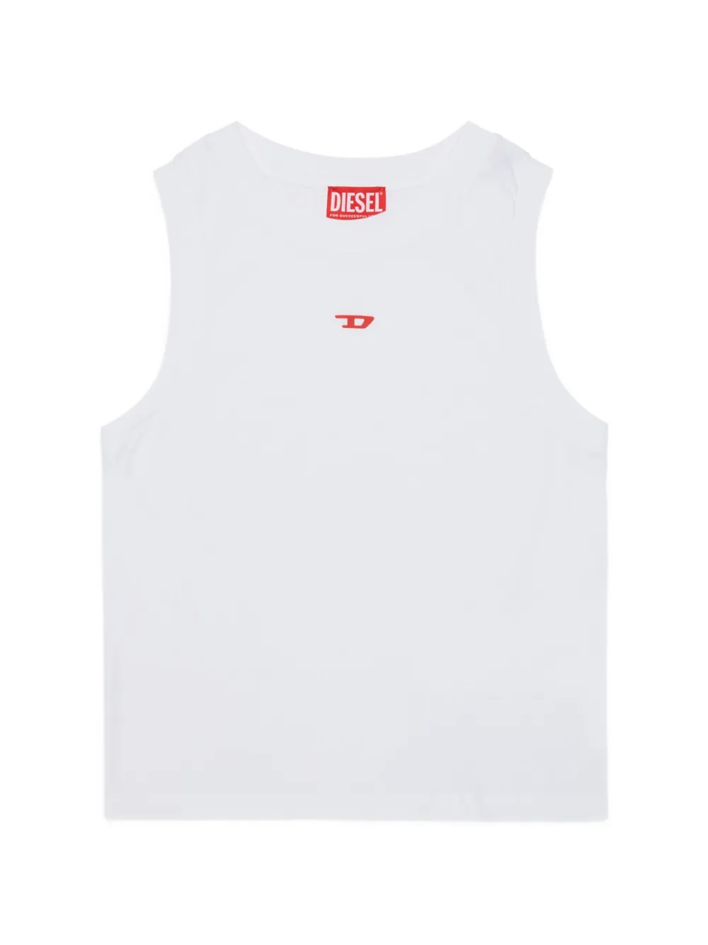 Diesel Kids Mtiardy logo-detail sleeveless tank top - Bianco