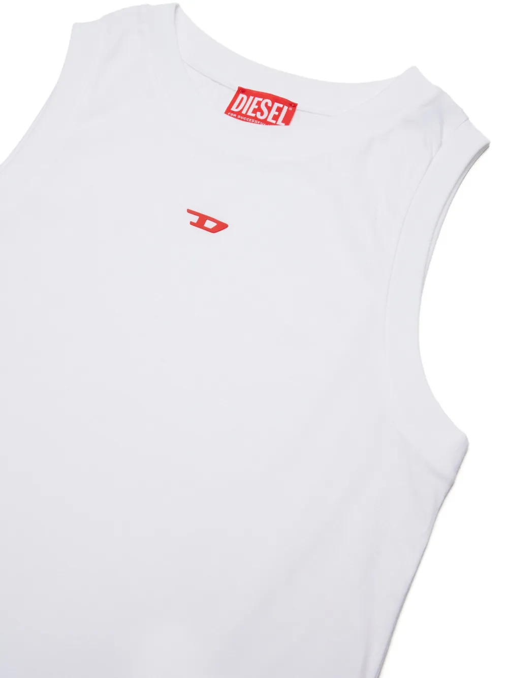 Diesel Kids Mitiardy mouwloze tanktop met logodetail Wit