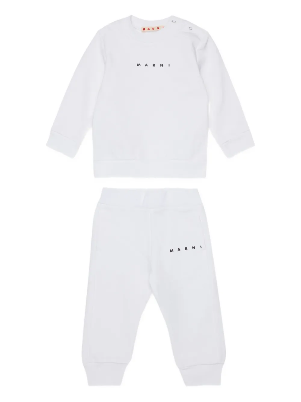 Marni Kids logo-print tracksuit - Bianco