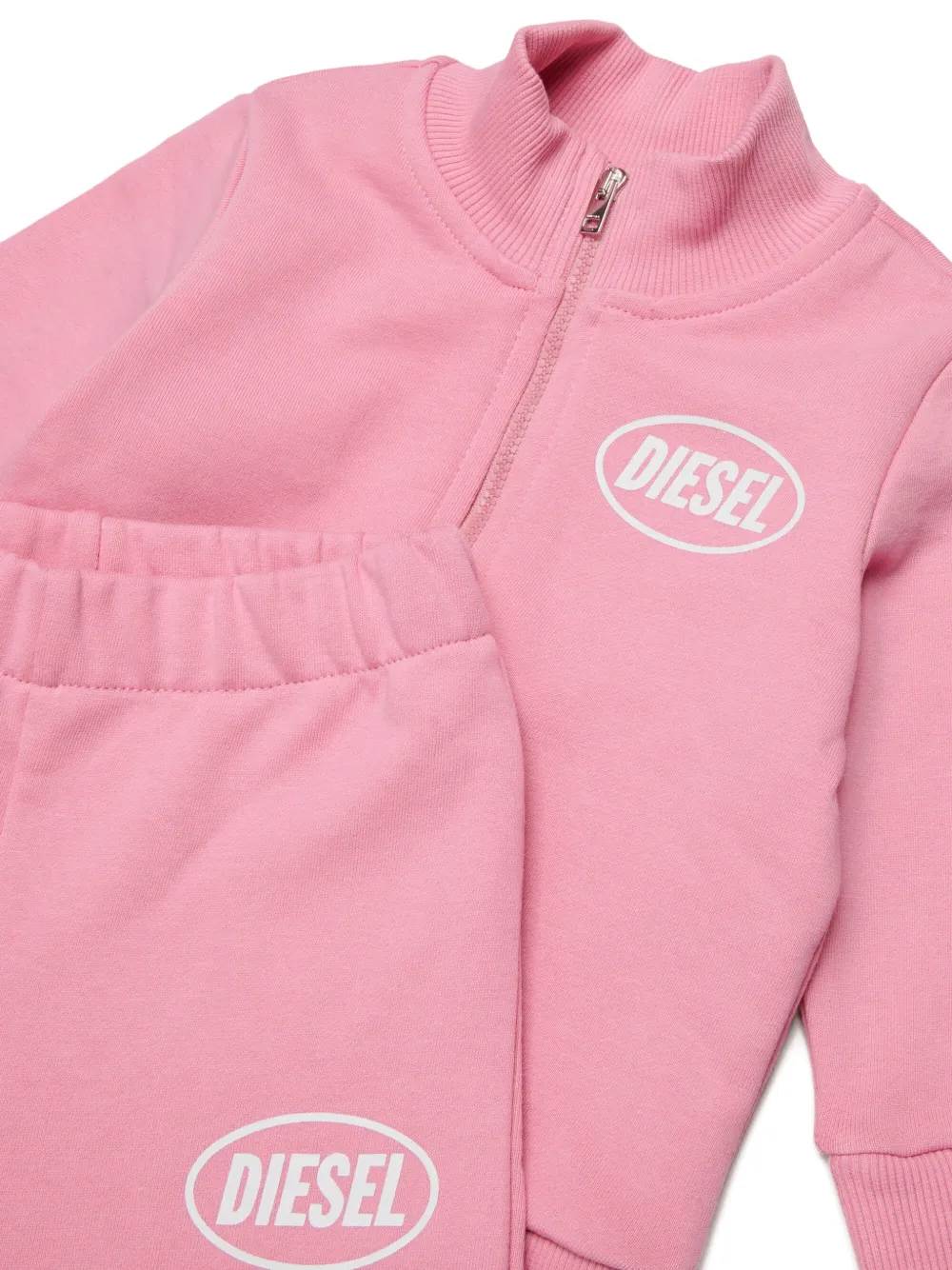  Diesel Kids Zip-up Tracksuit Set - Pink 