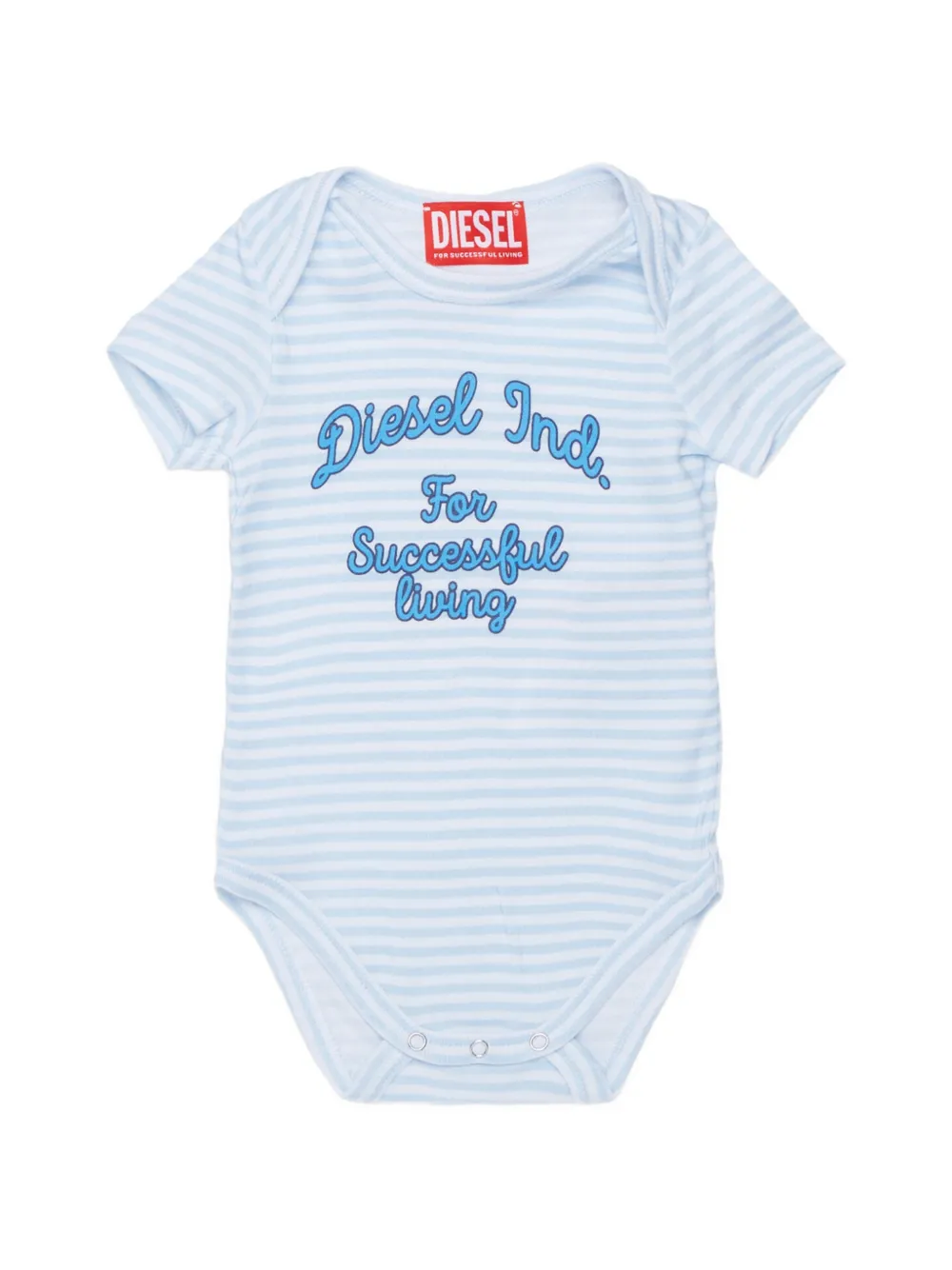Diesel Kids striped logo bodysuit - Blu