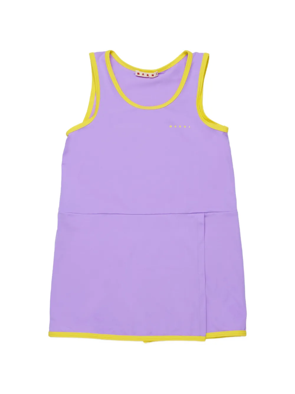 Marni Kids Costume intero con bordo a contrasto - Viola