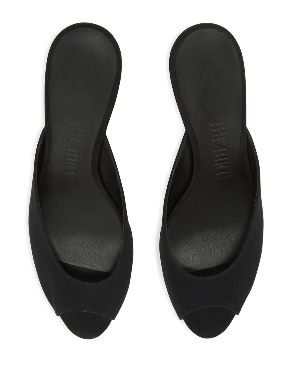 The Attico 65 mm Ada muiltjes met open neus en hak Zwart