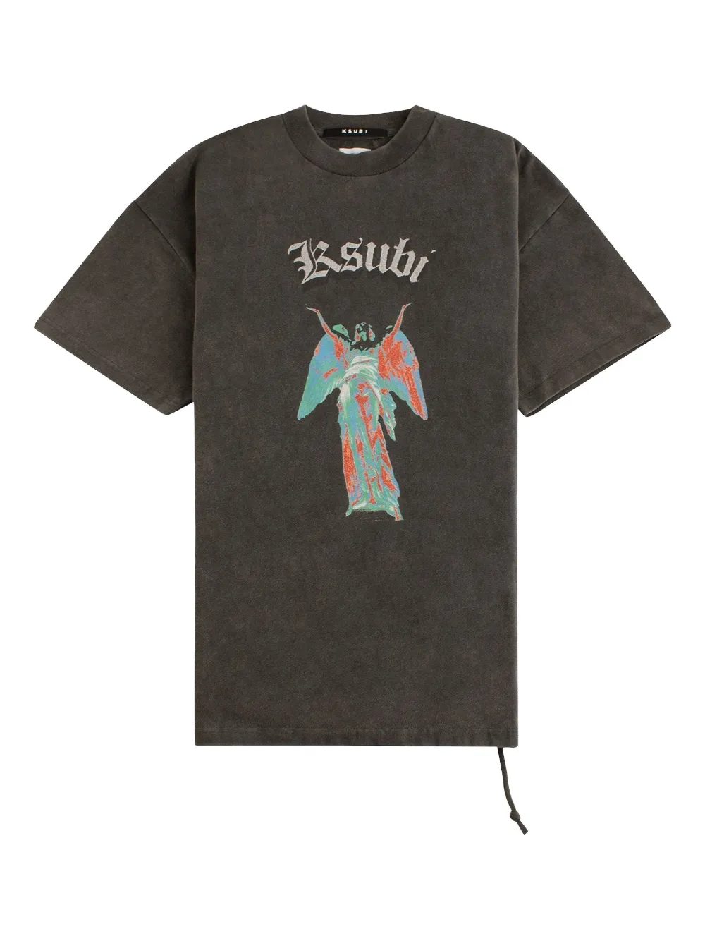 Ksubi Angelik Excess Tee "acid Black" In Gray