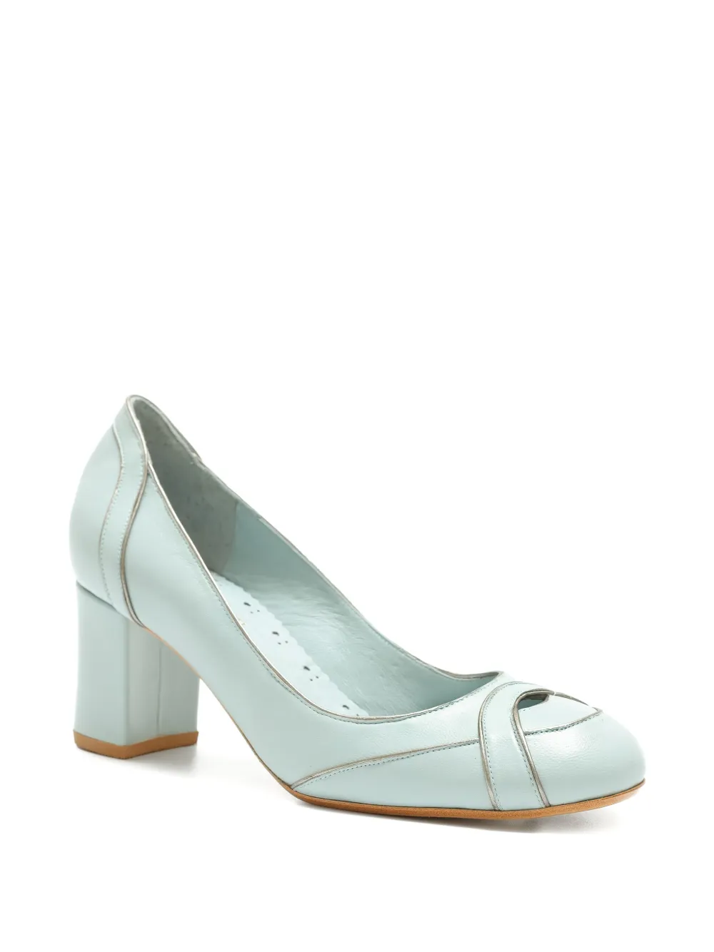 Sarah Chofakian 55mm Swan Pumps In Blue