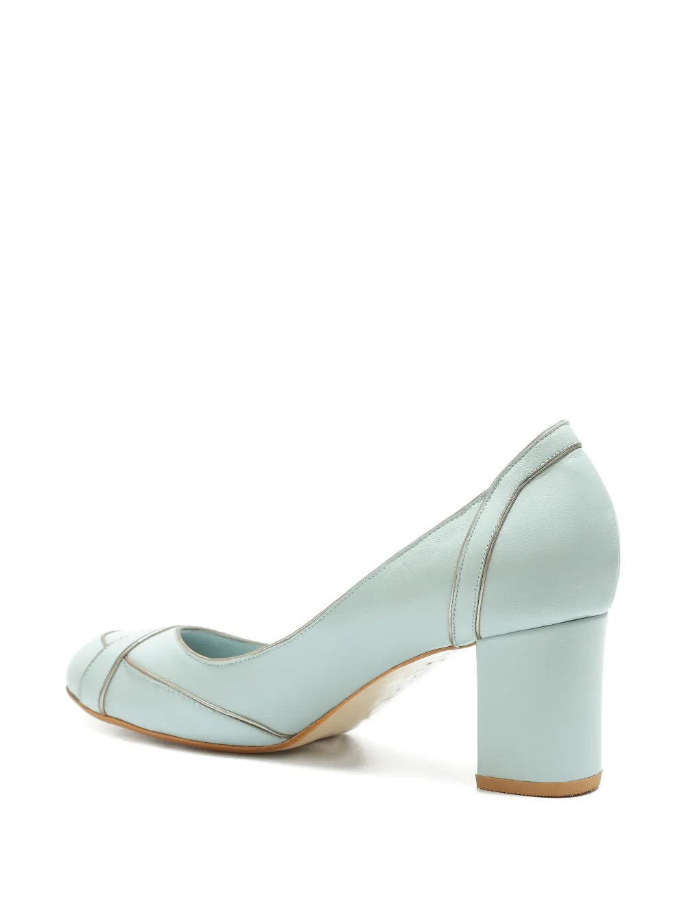 Sarah Chofakian 55mm Swan Pumps In Blue