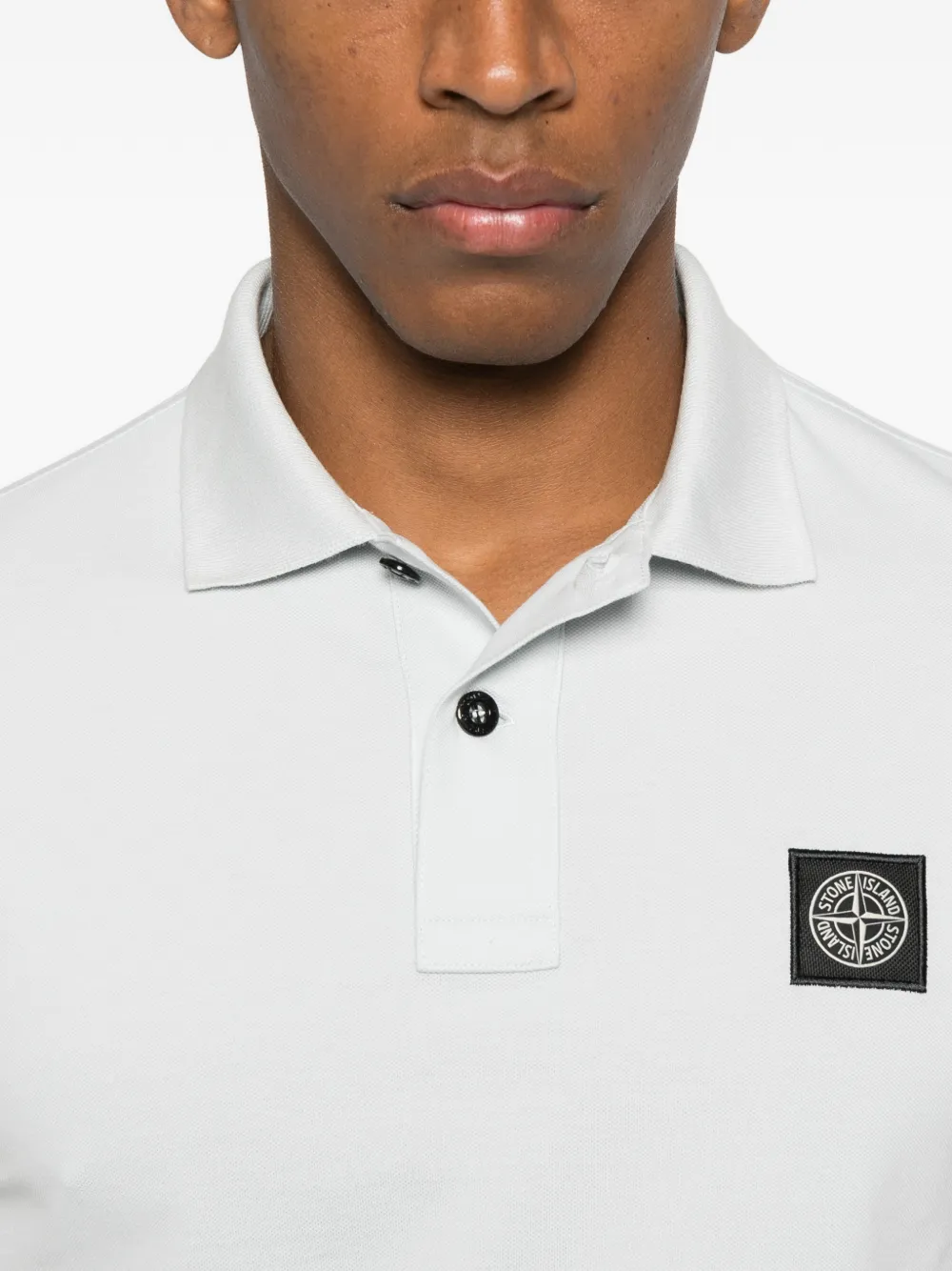 Stone Island Poloshirt met logo Grijs