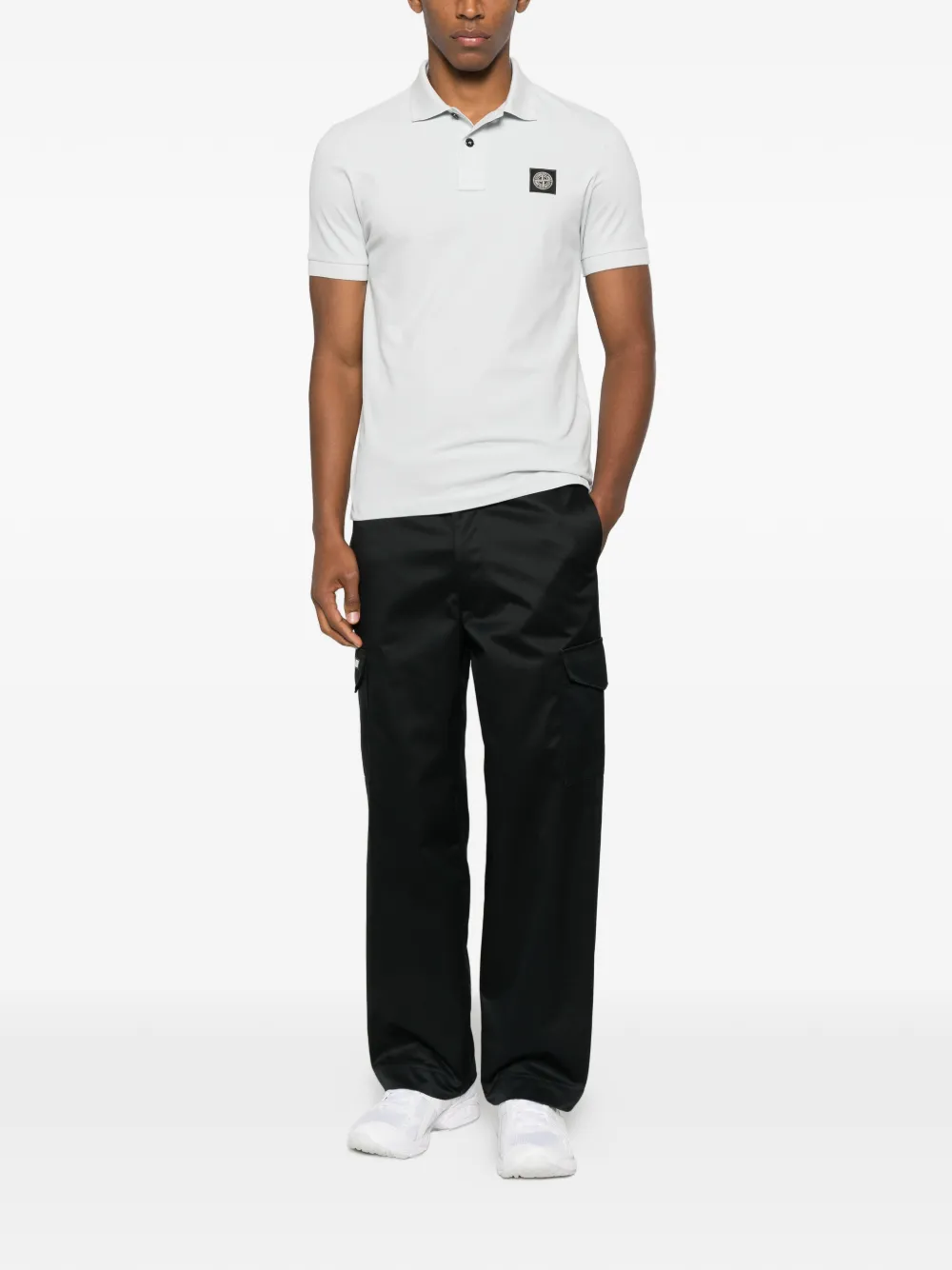 Stone Island logo-detail polo shirt - Grijs