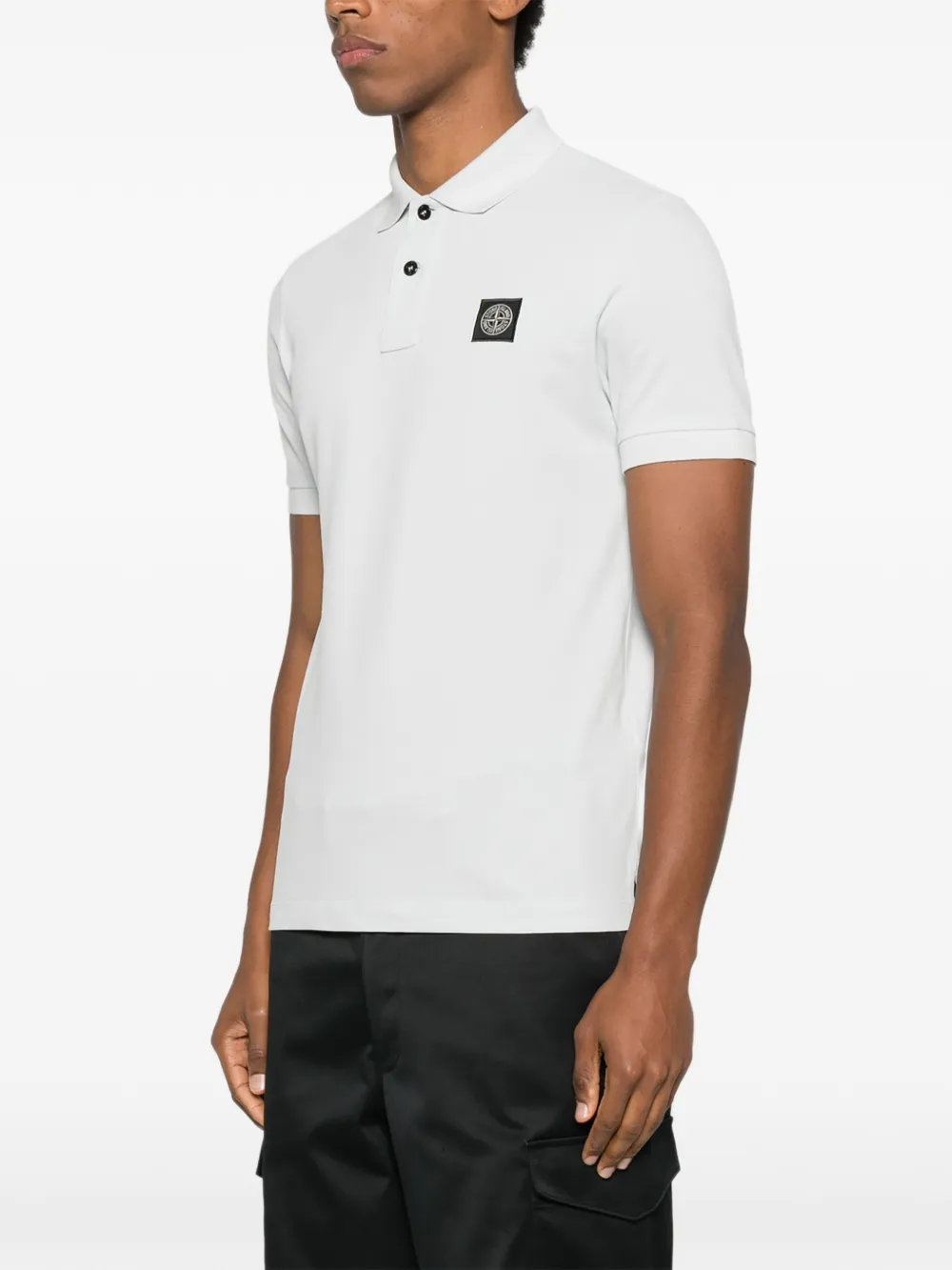 Stone Island Poloshirt met logo Grijs