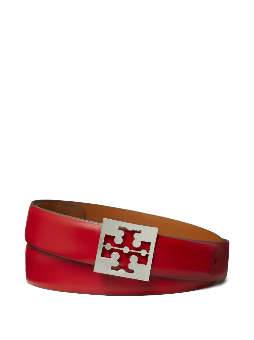 Tory Burch Logo-buckle Belt In Red
