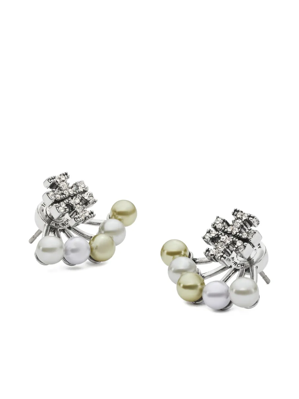 Tory Burch Moondance front-back earrings - Zilver