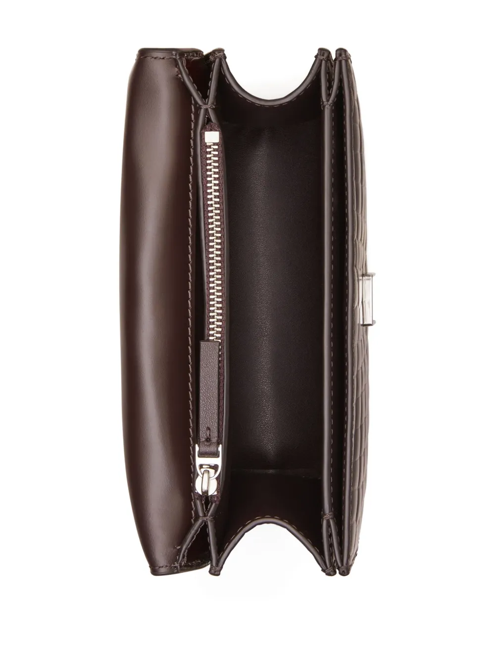 Tory Burch Small Eleanor Croc-embossed Shoulder Bag In Burgundy