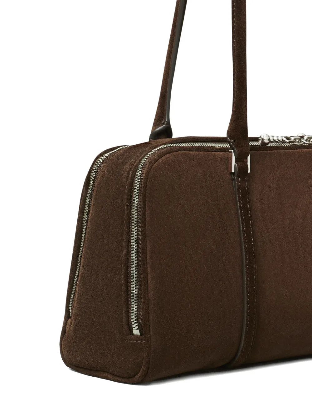 Tory Burch Small Marshmallow Suede Shoulder Bag In Brown