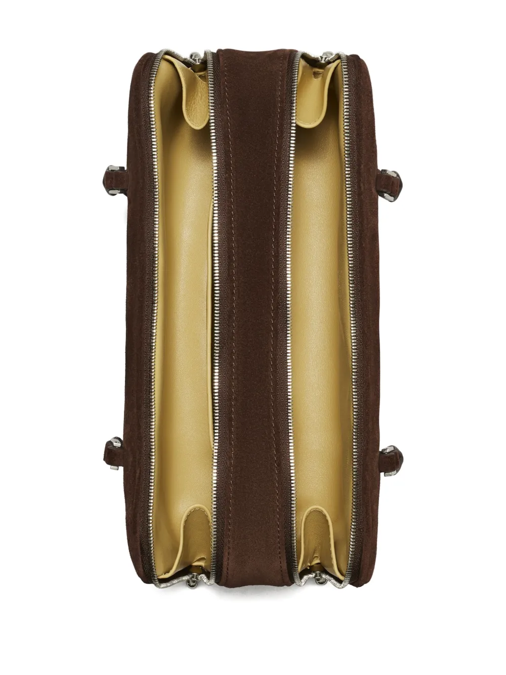 Tory Burch Small Marshmallow Suede Shoulder Bag In Brown