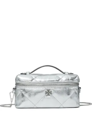 Tory Burch Kira Vanity Cross Body Bag | Silver | FARFETCH