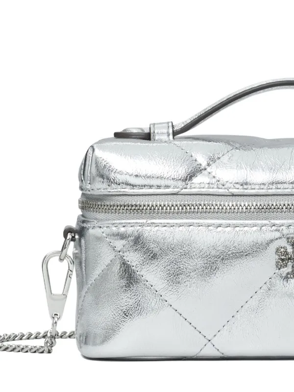 Tory Burch Kira Vanity Cross Body Bag | Silver | FARFETCH