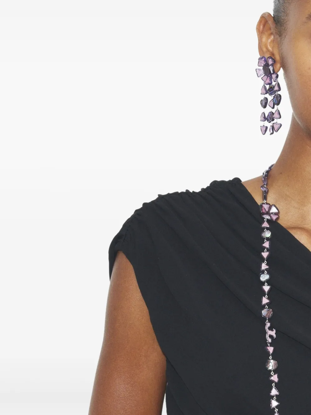 Tory Burch Curiosity Resin Chandelier Earrings In Black