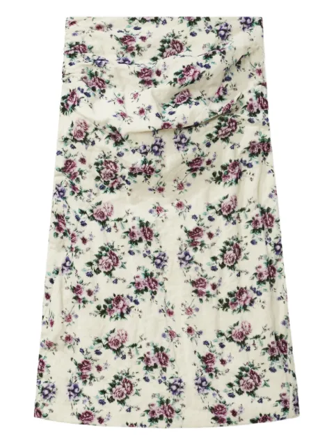 Tory Burch falda midi de terciopelo