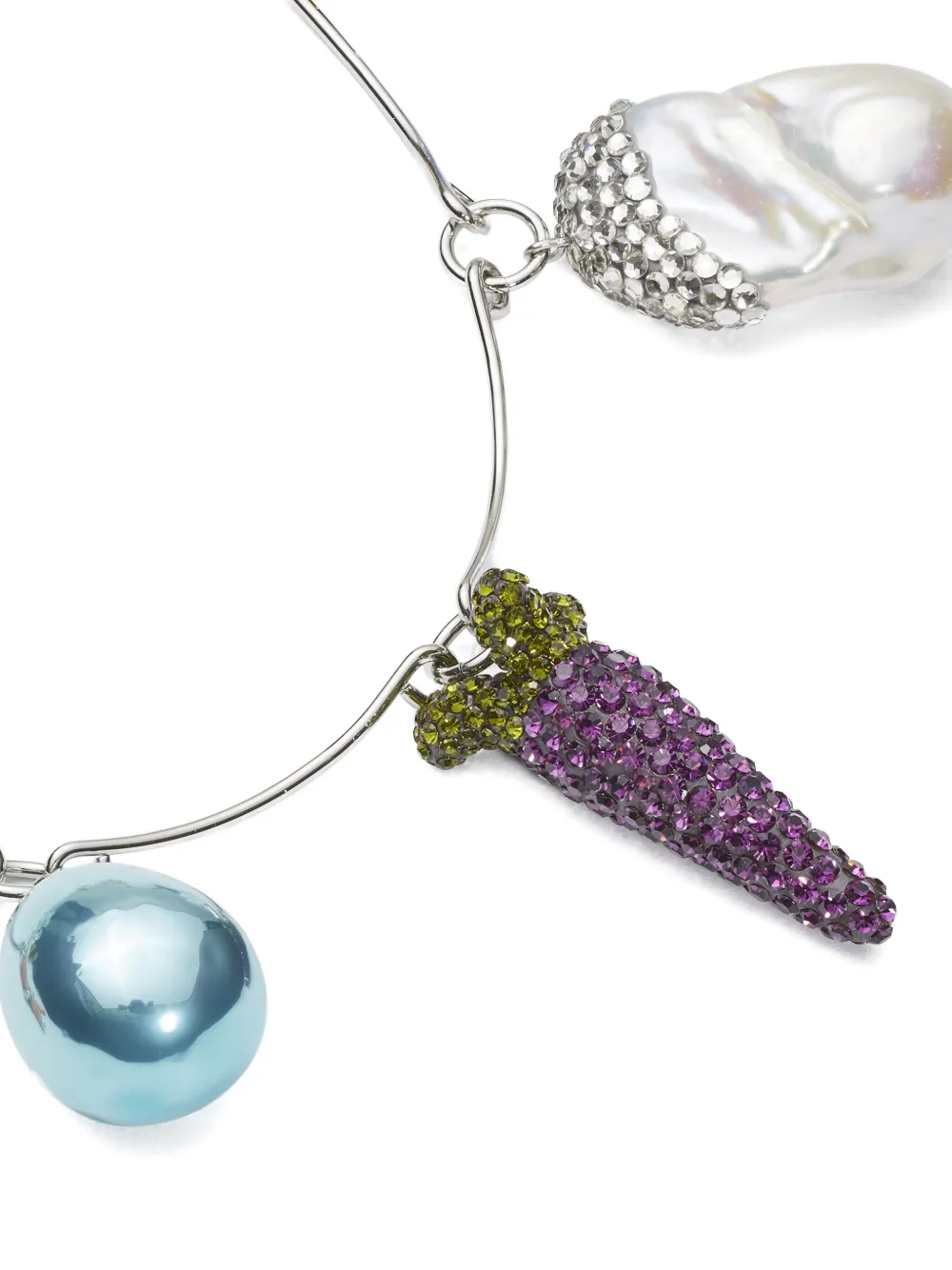 Tory Burch Curiosity Vegetable Charm Necklace In Multi