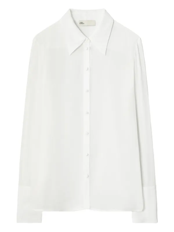 Tory Burch Cuffed Shirt in White