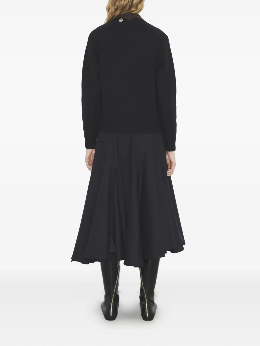 Tory Burch Button Merino-wool Cardigan In Black