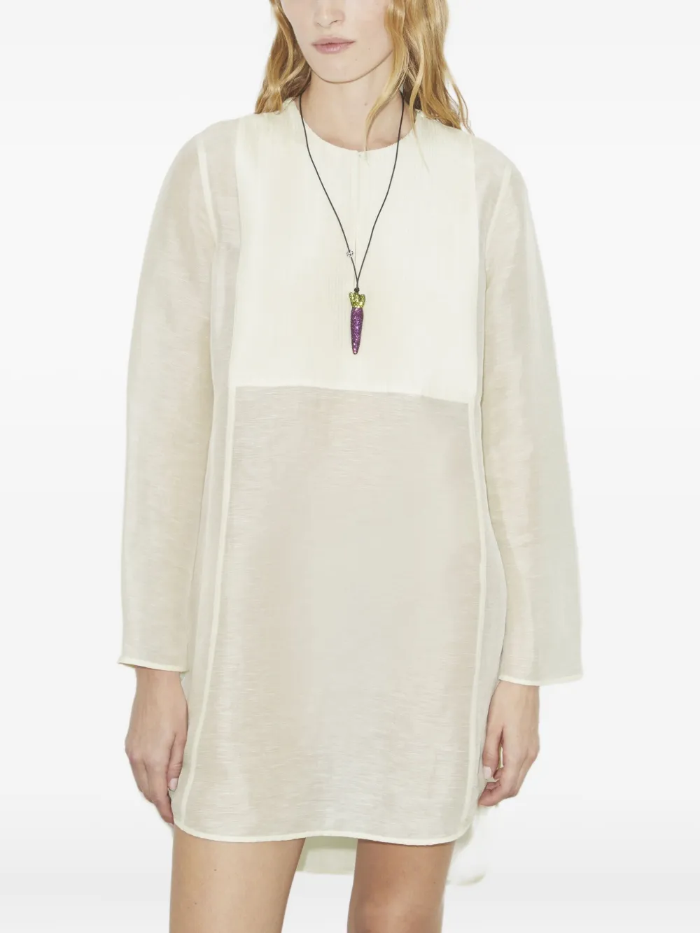 Tory Burch Panelled Tunic In White