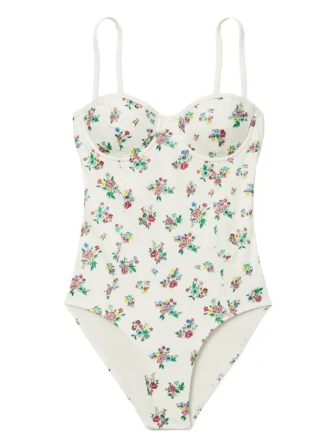 Tory Burch traje de baño estampado con varilla