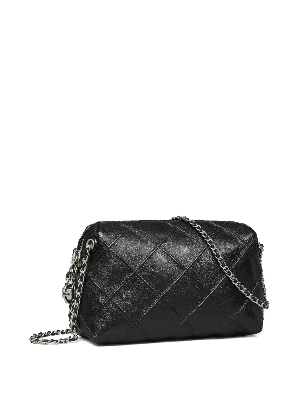 Tory Burch Fleming Soft Leather Crossbody Bag In Black