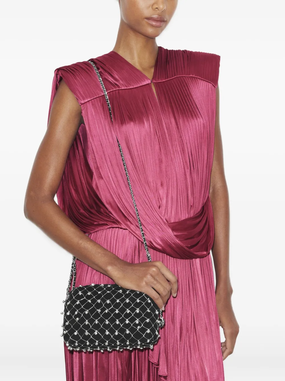 Tory Burch Fleming Bell Soft Suede Crossbody Bag In Black