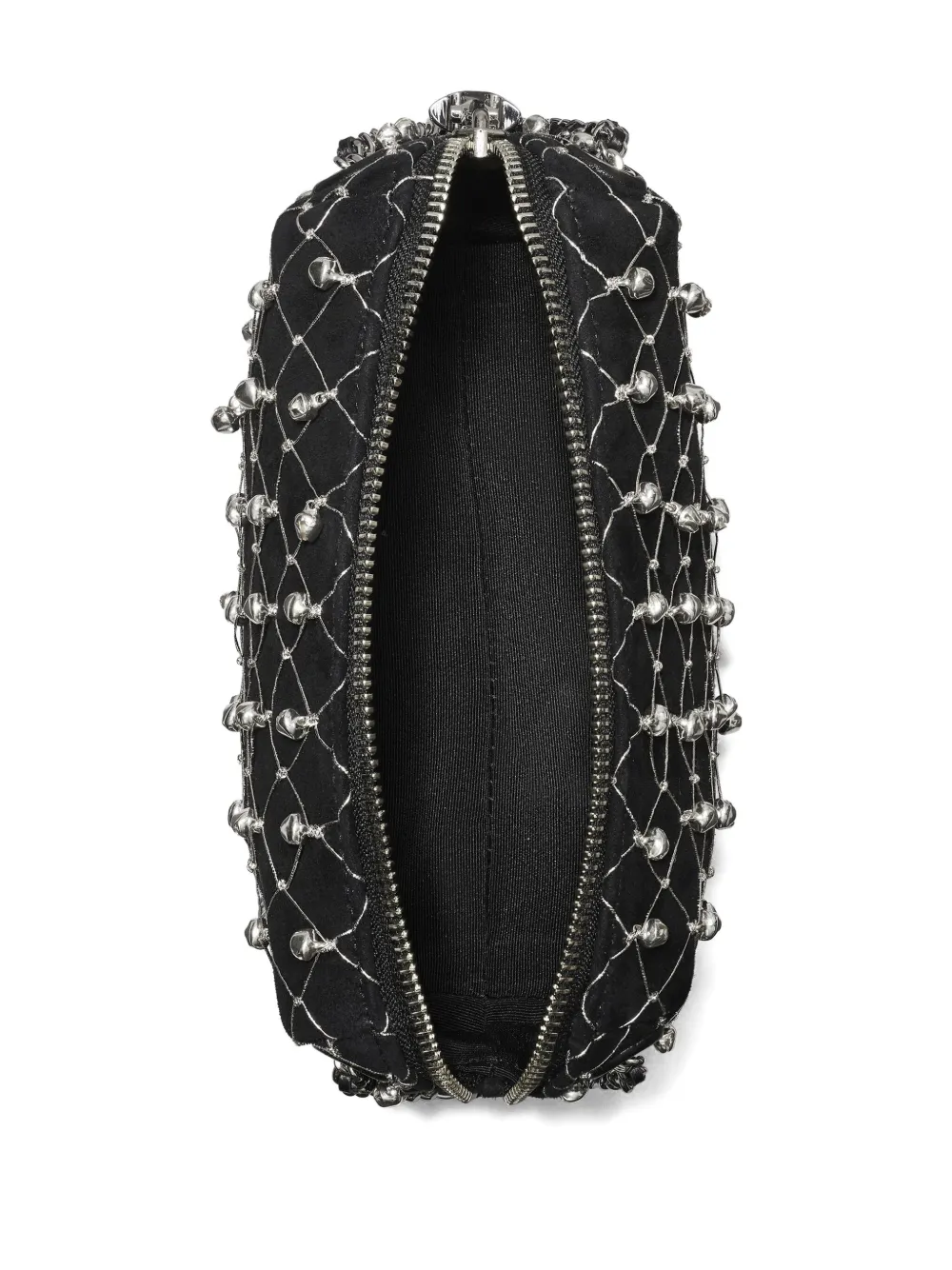 Tory Burch Fleming Bell Soft Suede Crossbody Bag In Black