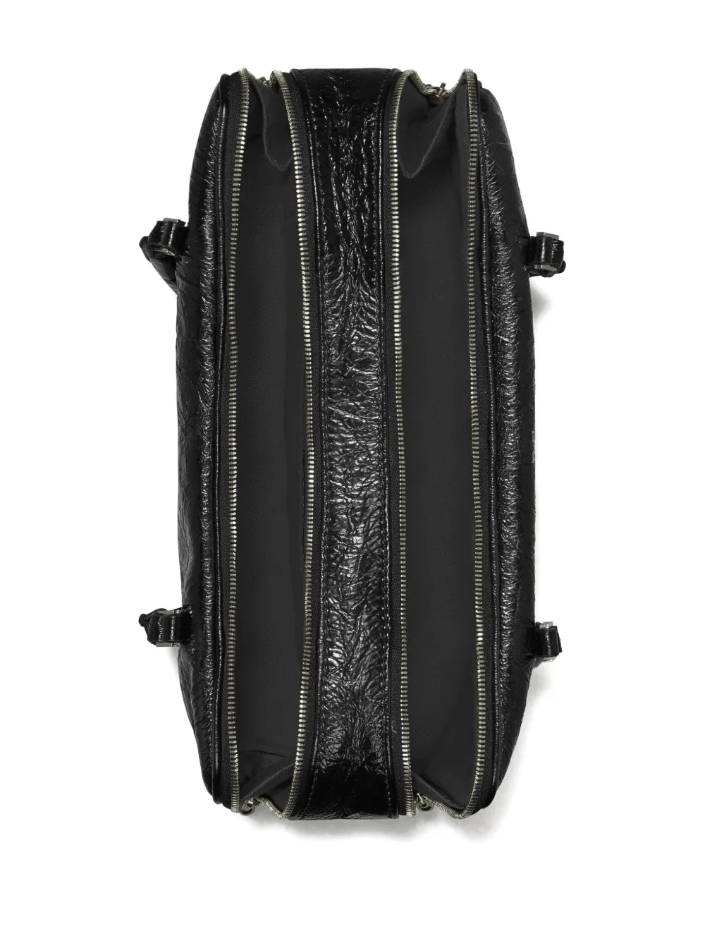 Tory Burch Small Marshmallow Crinkle-leather Shoulder Bag In Black