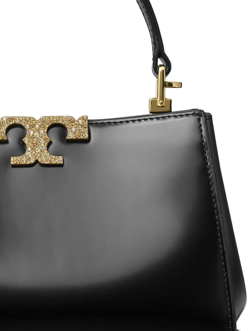 Tory Burch Mini Eleanor Satchel Leather Bag In Black