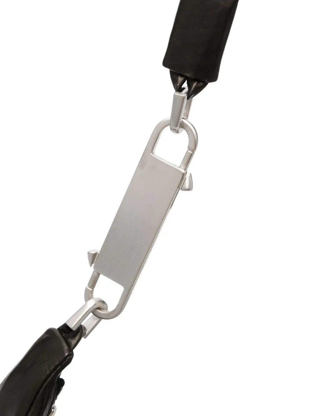 Rick Owens Gemini leren schoudertas Zwart