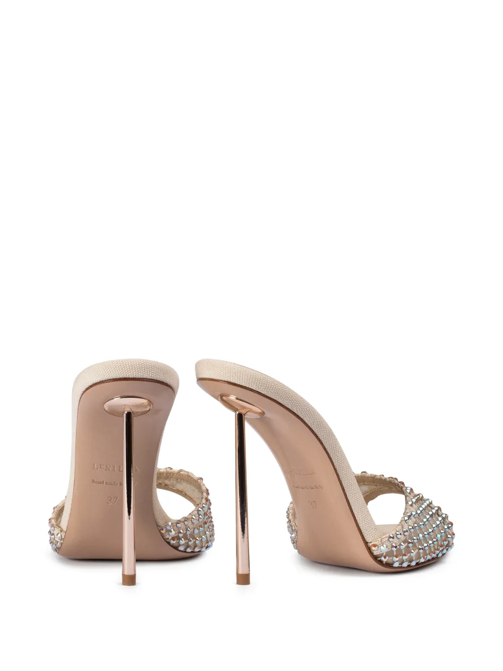 Le Silla Gilda verfraaide muiltjes Beige