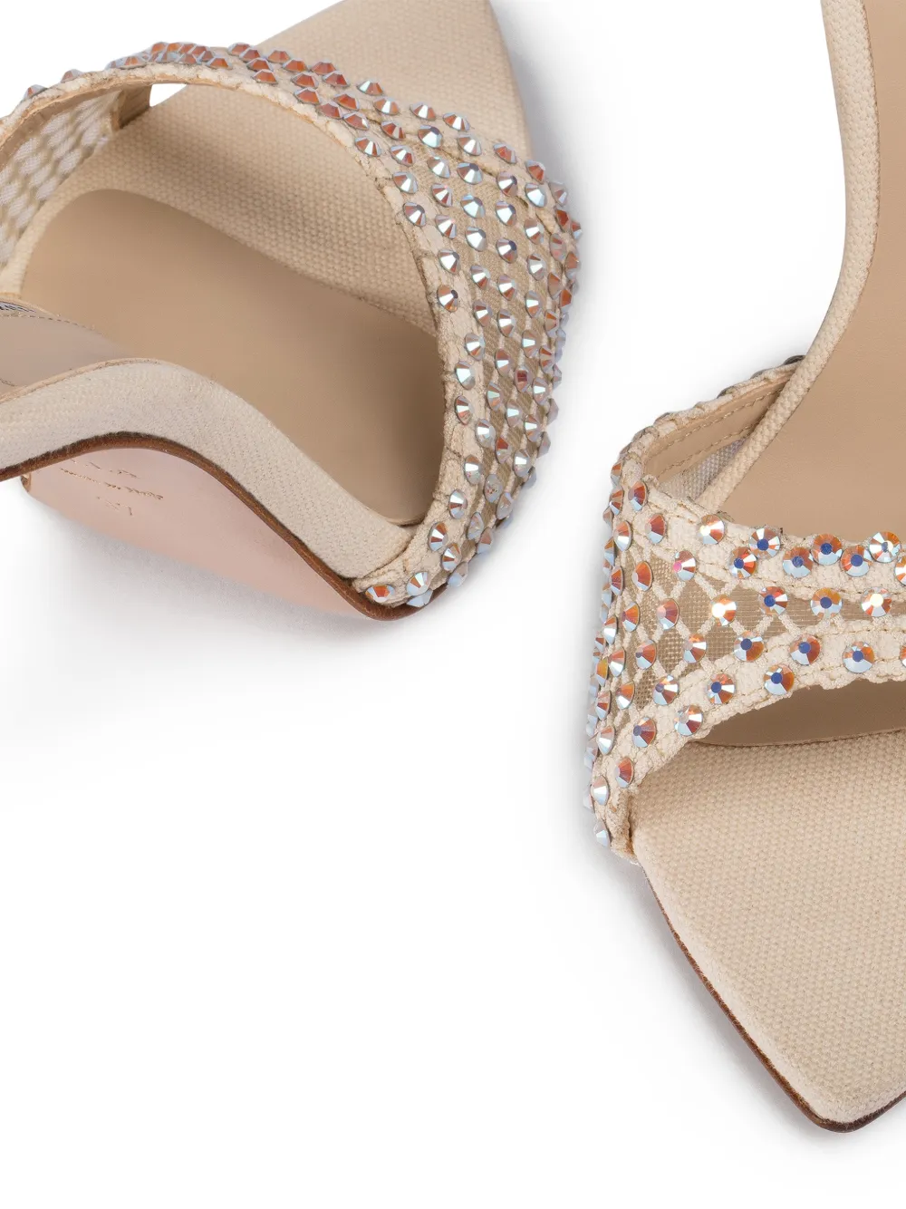 Le Silla Gilda verfraaide muiltjes Beige