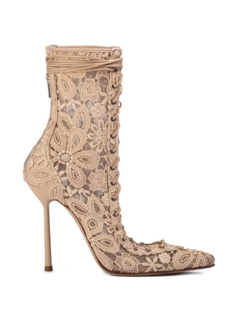 Le Silla Chantilly lace-up ankle boots