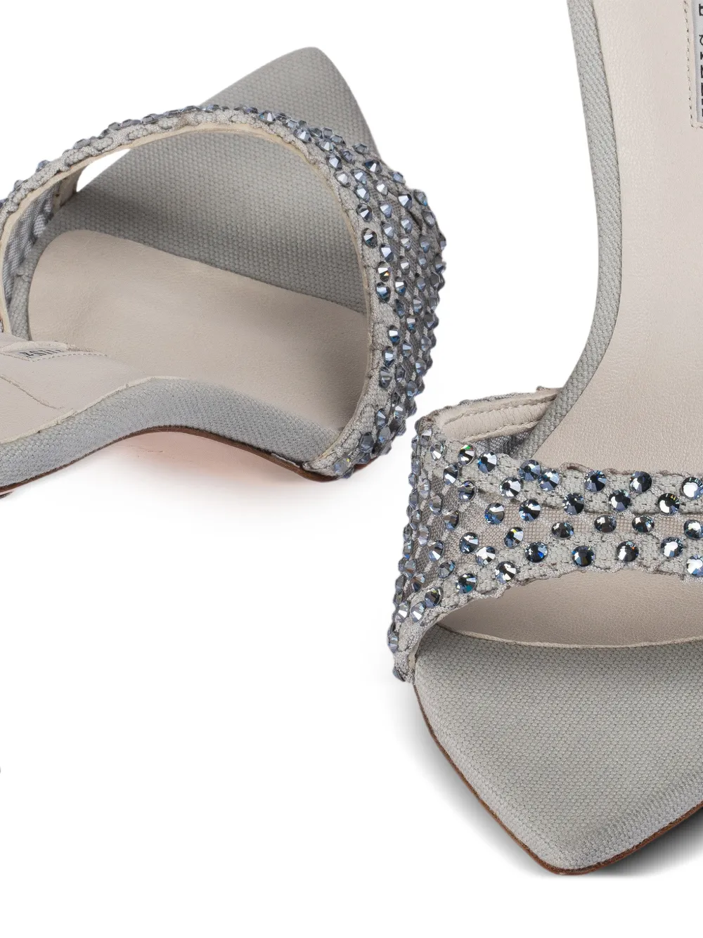 Le Silla 80 mm Gilda verfraaide sandalen Grijs