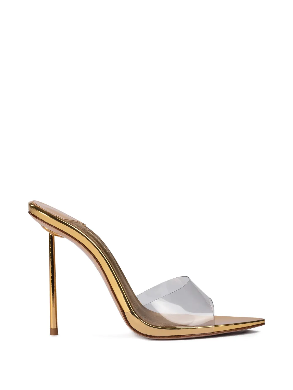Le Silla Bella Pointed-toe Mules In Gold
