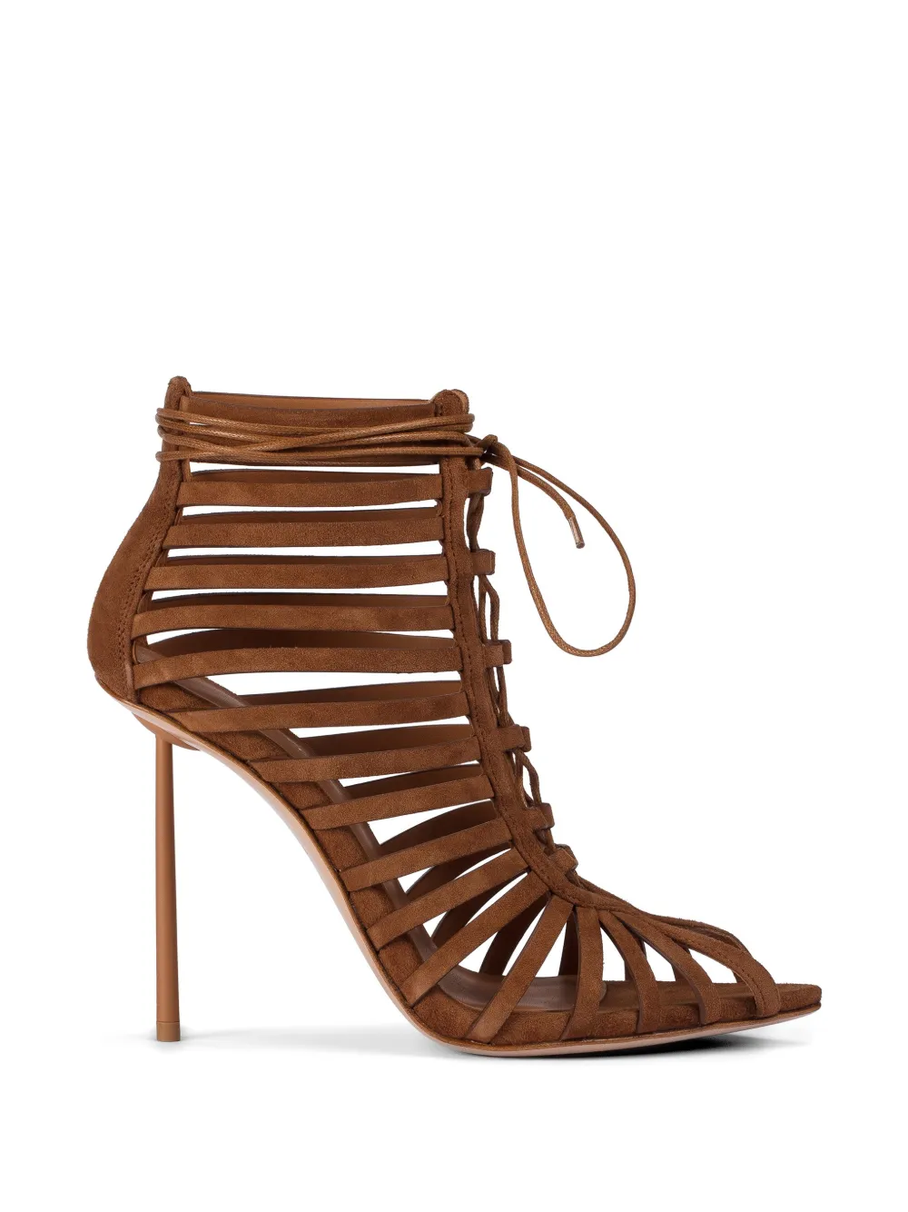 Le Silla Cage 120mm suede ankle boots Bruin