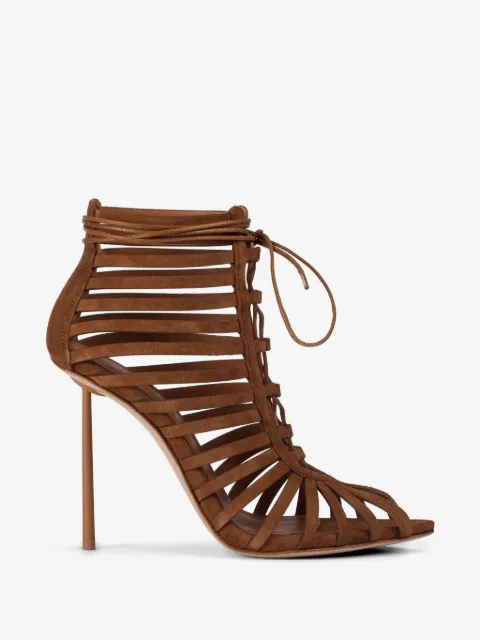 Le Silla Cage 120mm suede ankle boots