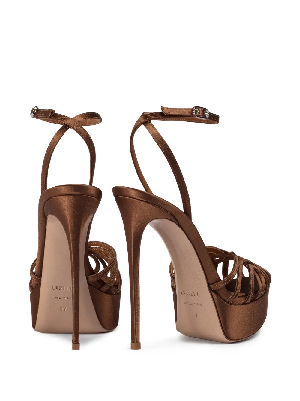 Le Silla Embrace sandalen met stilettohak Bruin