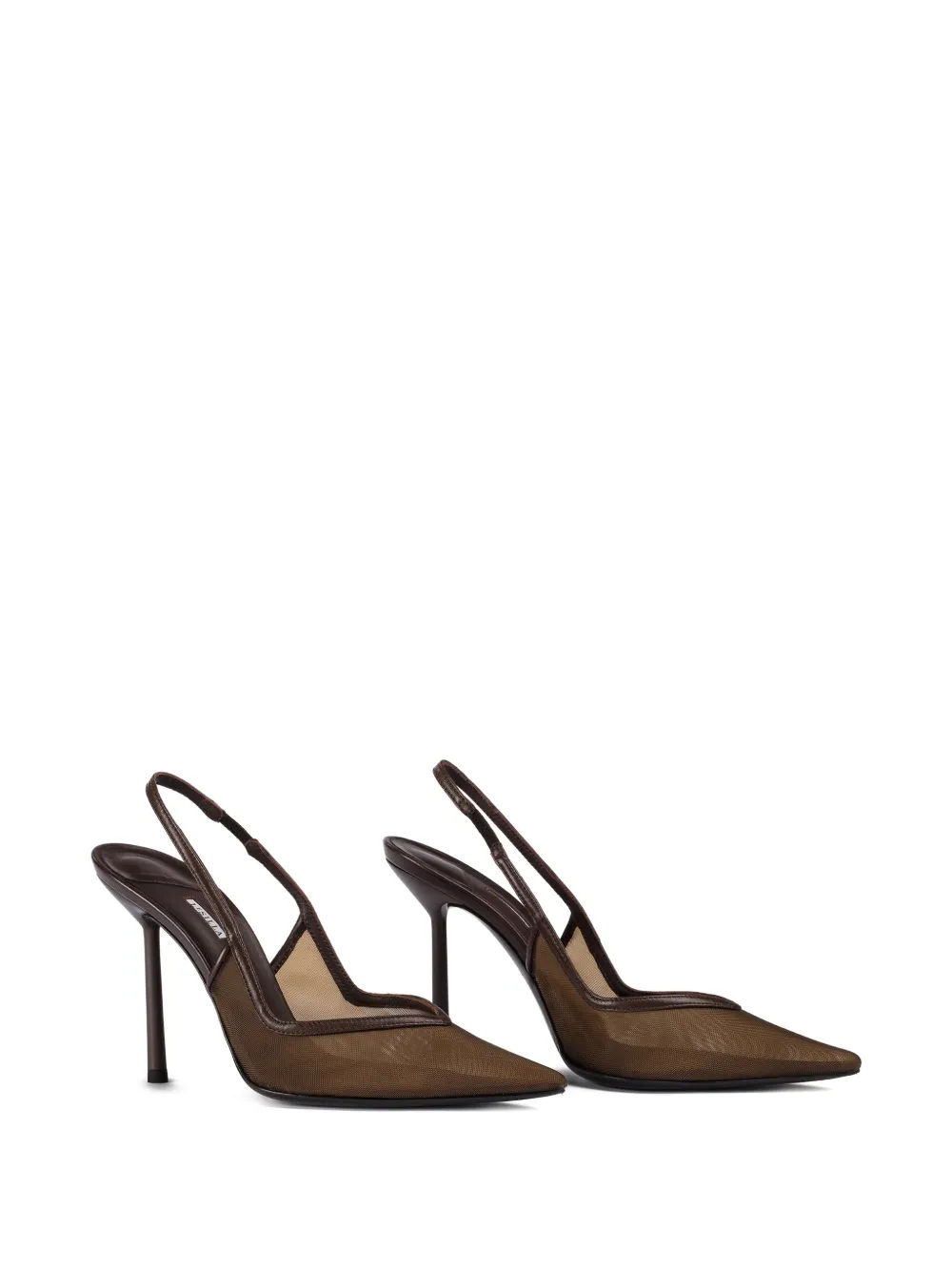 Le Silla Vivienne slingback pumps met hak Bruin
